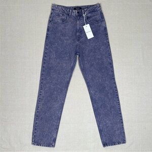 Waven Jeans Womens 8 Super High Waist Straight Leg Acid Purple 90s Retro Asos